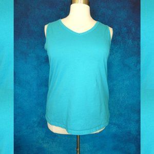 Roaman's Turquoise Tank Top Size L 18/20